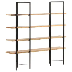 Berkfield 4-Tier Bookcase 160x35x160 cm Solid Mango Wood