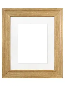 Scandi Oak Frame with White Mount for Image Size A3