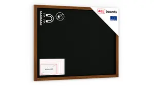 ALLboards Black magnetic chalkboard 120x90 cm wooden frame