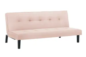 Pink Velvet Sofa Bed Birlea Aurora 3 Seater Settee Emerald Fabric Retro