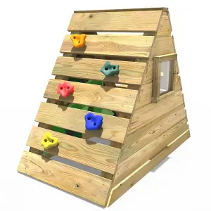 Rebo Mini Wooden Climbing Pyramid Adventure Playset - Camo