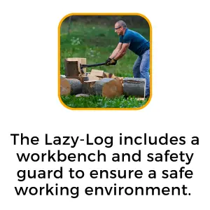 Lazy-Log Electric Log Splitter - 7 Ton 520mm Log - Heavy Duty Hydraulic Wood Splitter