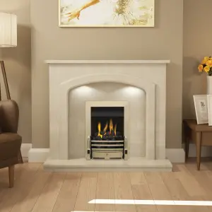 Be Modern Perlita Manila Fire surround set with Lights included