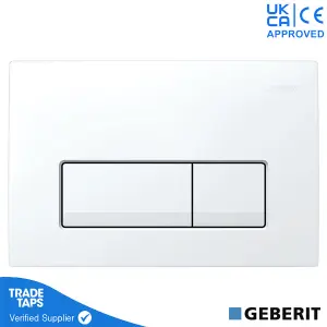 Geberit Duofix Toilet Concealed Cistern Frame 112cm with Geberit Delta 50 Flush Plate White