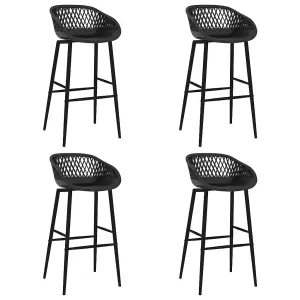 Berkfield 5 Piece Bar Set White and Black