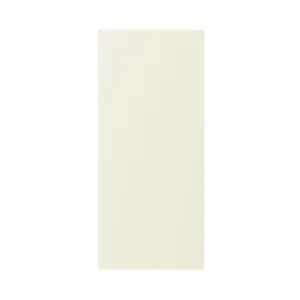 GoodHome Stevia Gloss cream slab Standard Wall End panel (H)720mm (W)320mm