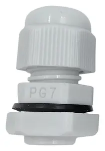 PRO ELEC - Nylon Cable Gland, PG11, 5-10mm Cable Range, White, IP68