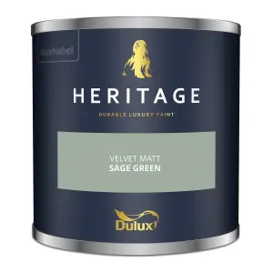 Dulux Trade Heritage Sage Green Matt Wall paint, 125ml Tester pot