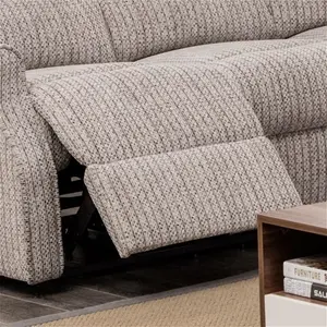 Oak World Windsor 2 Seat Reclining Sofa In Natural Fabric | High Back Comfort Level