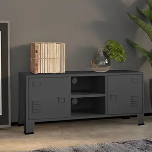 Berkfield Industrial TV Cabinet Anthracite 105x35x42 cm Metal