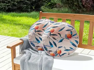 Set of 2 Outdoor Cushions PIALPETTA Orange