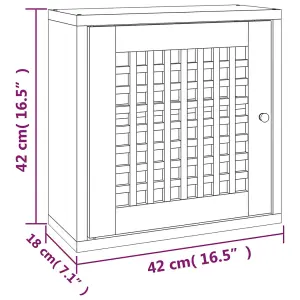 Berkfield Wall Cabinet 42x18x42 cm Solid Wood Walnut