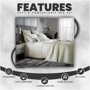 Toman Polyester Solid Colour Duvet Cover with Pillowcases Cream / Single Duvet Cover + 1 Standard Pillowcase