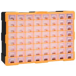 Berkfield Multi-drawer Organiser with 64 Drawers 52x16x37.5 cm