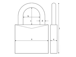 ABUS Mechanical 80TI/40mm TITALIUM™ Padlock 40mm Long Shackle Keyed Alike KA8012