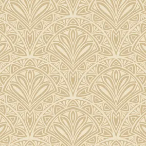 Hoopla Walls Gold Deco Fan Smooth Matt Wallpaper