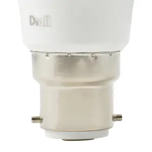 Diall B22 4.2W 470lm Frosted Mini globe Warm white LED Light bulb