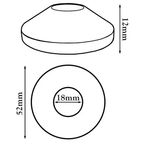 Wirquin 2 x 18mm Pipe Cover Collar White PVC Plastic Radiator Pipe Hole Rose