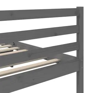 Berkfield Bed Frame Grey Solid Wood Pine 200x200 cm