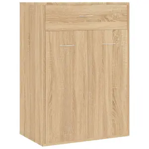 Berkfield Shoe Cabinet Sonoma Oak 60x35x84 cm Engineered Wood