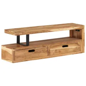 Berkfield TV Stand Solid Wood Acacia