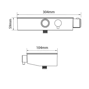 Triton Gloss Chrome effect Rear fed Thermostatic Mixer Shower