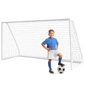 Costway Kids Junior 12 x 6 FT Football Goal Football Training Net Practice Game Target