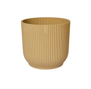 16cm Vibes Fold Round Flower Pot - Yellow