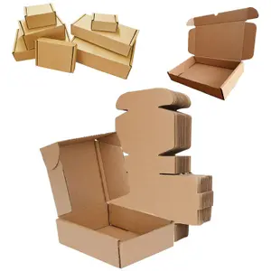 50 x Brown 5x4x3" Strong Single Wall Die Cut Packing Shipping Boxes