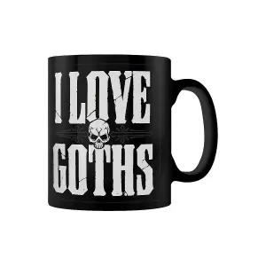 Grindstore I Love Goths & I Am A Goth Mug Set (Pack of 2) Black/White (One Size)