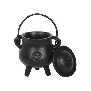 Something Different Cast Iron Pentagram Cauldron Black (10.5cm x 8.5cm x 10cm)