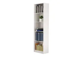 R50 Tall Bookcase White - Durable and Stylish