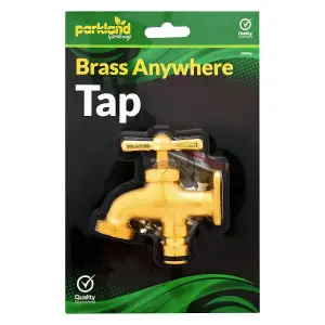 Solid Brass Hose End Tap - Fix to vertical surface - Can Be Used As Any Normal Tap Having a 3 4" Threaded Outlet - Wall Mountable