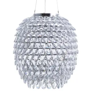 Crystal Pendant Lamp Silver SAUER