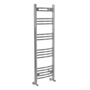 Right Radiators 1200x400 mm Bathroom Curved Heated Towel Rail Radiator Warmer Ladder Chrome