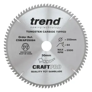 Trend CraftPro Table Saw Blade 250 x 30mm x 48T/60T/84T (Pack 3)