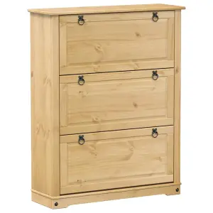 Shoe Cabinet Corona 99x32x124.5 cm Solid Wood Pine