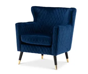 Velvet Blue Alessia Accent Chair