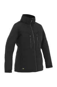 BISLEY WORKWEAR WOMEN'S FLX & MOVE HOODED SOFT SHELL JACKET  BLACK 10