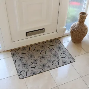 JVL Elegance Machine Washable Doormat and Runner, Flowers