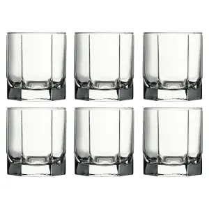 URBNLIVING 15cm Height Clear Glass Beverage Tumbler Glass Set of 6