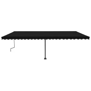 Berkfield Freestanding Manual Retractable Awning 600x350 cm Anthracite