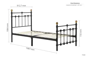 Birlea Atlas Single Bed Frame In Black