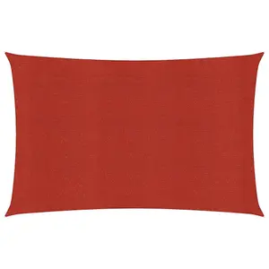 Berkfield Sunshade Sail 160 g/m2 Red 4x5 m HDPE