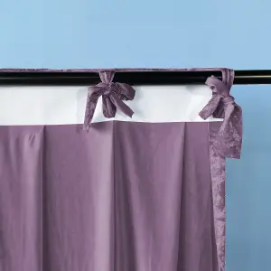 4x1M Crushed Velvet Backdrop, Photography Background Blackout Curtain - Lavender