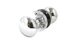 Door Knobs Round Victorian Mortice Knob Sprung - Chrome Polished 56mm