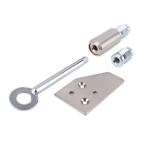 Sash Heritage Sash Stop with Key & 2 Inserts - 28mm - Satin Nickel