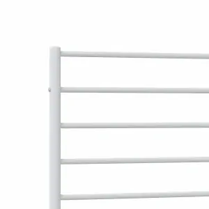 Berkfield Metal Bed Frame with Headboard White 80x200 cm