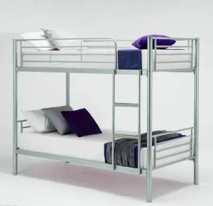 Single Sleeper Bunk Bed Metal Single Twin 2 Children's Bunk Bed - D Pro T Homeware