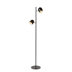 Lucide Skanska Modern Floor Lamp - LED Dim. - 2x5W 3000K - Black